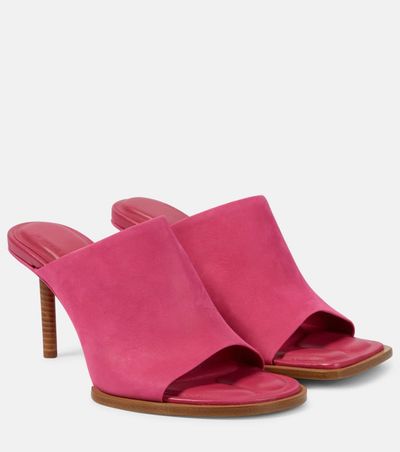Jacquemus Jacquemus Les Mules Rond CarrÃ© asymmetrical suede mules