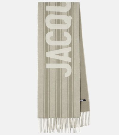 Jacquemus Jacquemus Logo fringed virgin wool scarf