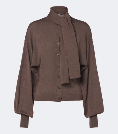 Jacquemus Jacquemus Losange tie-neck silk-blend cardigan