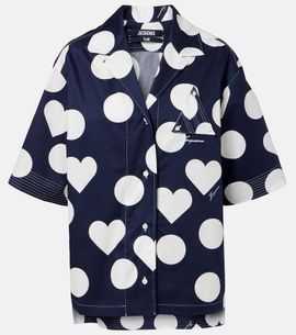 Jacquemus Jacquemus Marin polka-dot cotton poplin shirt