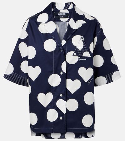 Jacquemus Jacquemus Marin polka-dot cotton poplin shirt