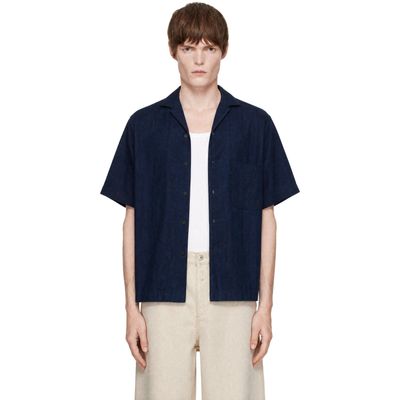JACQUEMUS JACQUEMUS Navy 'La Chemise Pyjama Denim' Shirt
