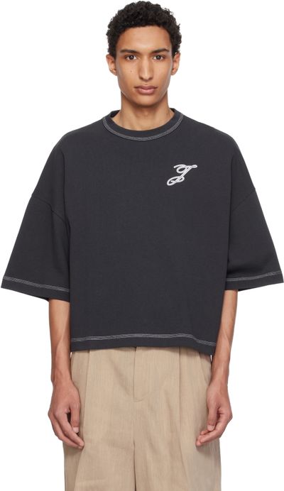 JACQUEMUS JACQUEMUS Navy 'The Letro' T-shirt
