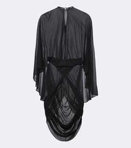 Jacquemus Jacquemus Noche sheer crêpe jersey midi dress