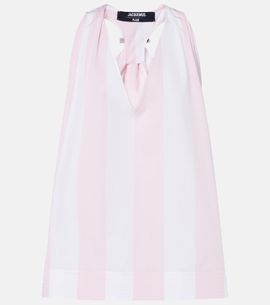 Jacquemus Jacquemus Norma striped cotton poplin top