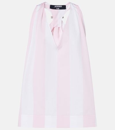 Jacquemus Jacquemus Norma striped cotton poplin top