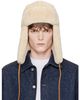 JACQUEMUS JACQUEMUS Off-White 'La Chapka' Shearling Hat - 1