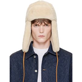 JACQUEMUS JACQUEMUS Off-White 'La Chapka' Shearling Hat