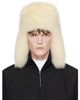 JACQUEMUS JACQUEMUS Off-White 'La grande Chapka' Faux-Fur Hat - 1