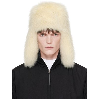 JACQUEMUS JACQUEMUS Off-White 'La grande Chapka' Faux-Fur Hat