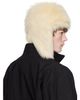 JACQUEMUS JACQUEMUS Off-White 'La grande Chapka' Faux-Fur Hat - 3