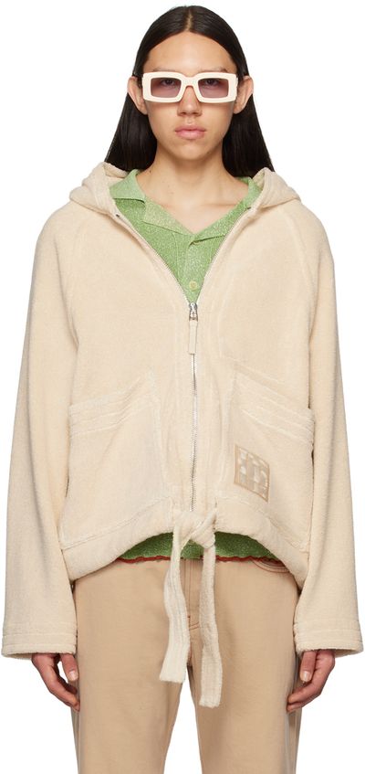 JACQUEMUS JACQUEMUS Off-White Le Raphia 'Le Blouson Banho' Jacket
