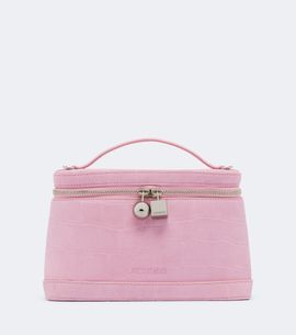 Jacquemus Jacquemus Petit Vanity croc-effect suede vanity bag