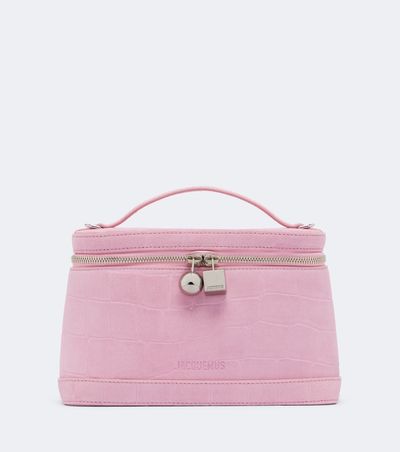 Jacquemus Jacquemus Petit Vanity croc-effect suede vanity bag