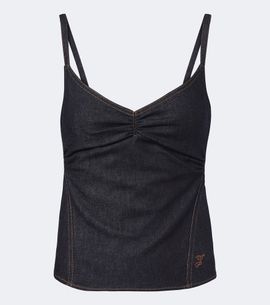 Jacquemus Jacquemus Pina de-Nîmes gathered denim top