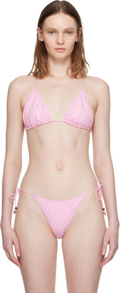 JACQUEMUS JACQUEMUS Pink 'The Triangle' Bikini Top