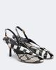 Jacquemus Jacquemus Snake-effect leather slingbacks - 1