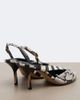 Jacquemus Jacquemus Snake-effect leather slingbacks - 3