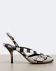Jacquemus Jacquemus Snake-effect leather slingbacks - 5