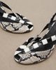 Jacquemus Jacquemus Snake-effect leather slingbacks - 6
