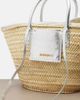 Jacquemus Jacquemus Soli Medium croc-effect raffia basket bag - 6