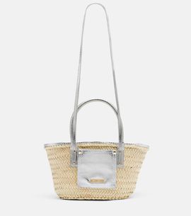 Jacquemus Jacquemus Soli Small croc-effect raffia basket bag