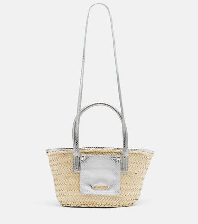Jacquemus Jacquemus Soli Small croc-effect raffia basket bag
