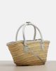 Jacquemus Jacquemus Soli Small croc-effect raffia basket bag - 4