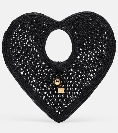 Jacquemus Jacquemus Spiaggia Coeur Small raffia top-handle bag