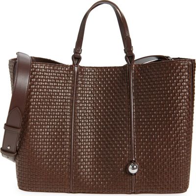 Jacquemus Jacquemus The Marino Woven Faux Leather Horizontal Shopper Bag