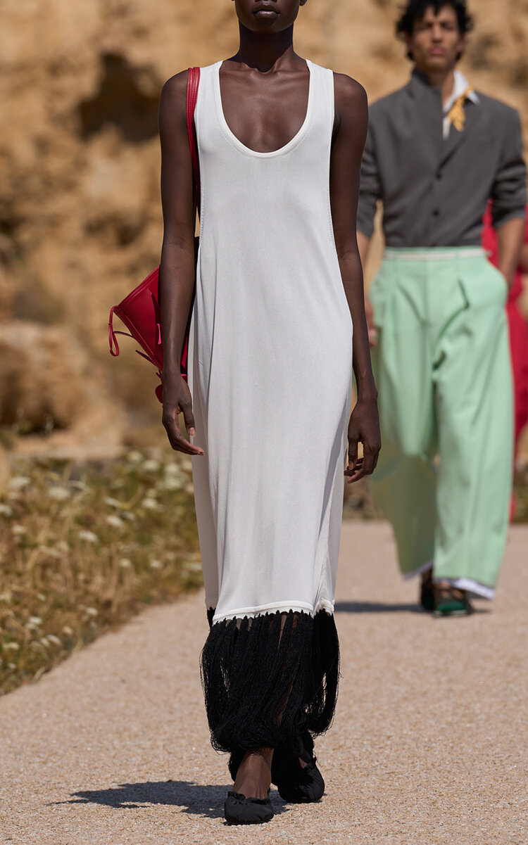 Jacquemus Jacquemus The Pompom Fringed Maxi Dress