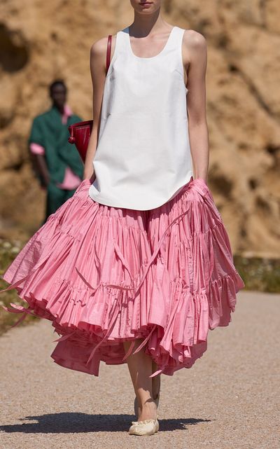 Jacquemus Jacquemus The Provence Pleated Midi Skirt