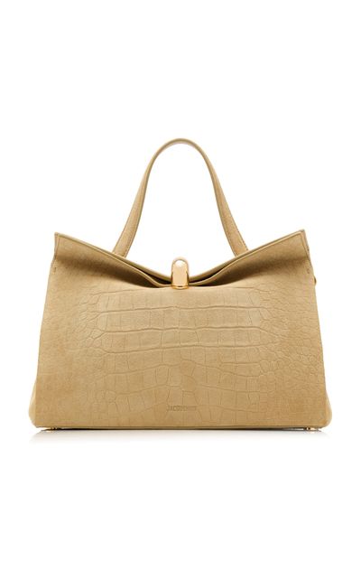 Jacquemus Jacquemus The Small Valérie CrocEffect Suede Bag
