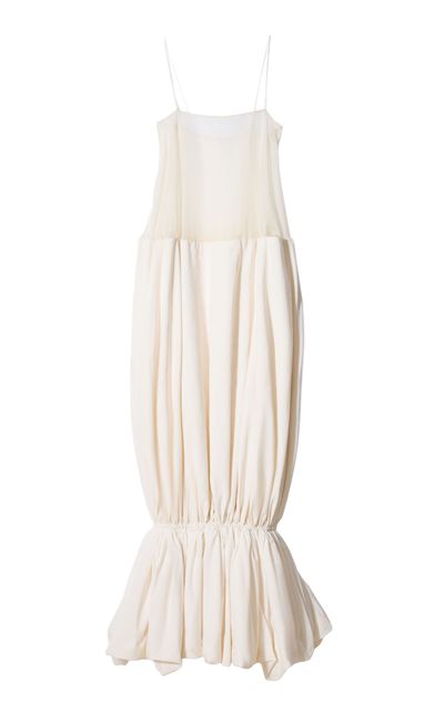 jacquemus silk maxi dress Jacquemus - The Peplo Long Dress - Black