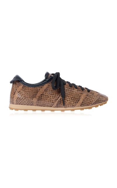 Jacquemus Jacquemus The Tennis SnakeskinEmbossed Leather Sneakers