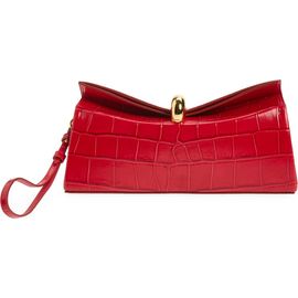 Jacquemus Jacquemus The Valérie Croc Embossed Leather Clutch