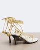 Jacquemus Jacquemus Tourni metallic leather sandals - 3