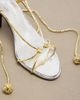 Jacquemus Jacquemus Tourni metallic leather sandals - 6