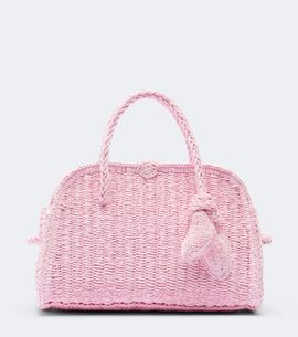 Jacquemus Jacquemus Turismo Small raffia-effect bowling bag
