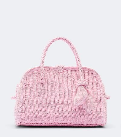 Jacquemus Jacquemus Turismo Small raffia-effect bowling bag