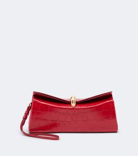 Jacquemus Jacquemus Valérie croc-effect leather clutch