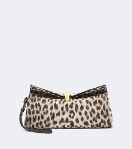 Jacquemus Jacquemus Valérie leopard-print canvas clutch