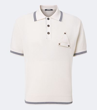 Jacquemus Jacquemus Voilier waffe-knit silk and cotton polo shirt