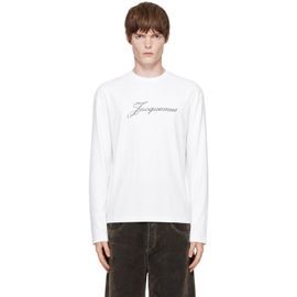JACQUEMUS JACQUEMUS White 'The Jacquemus long-sleeve' T-shirt
