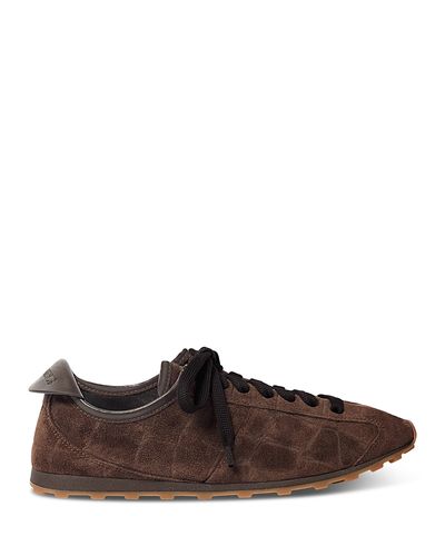 Jacquemus Jacquemus Women's Les Tennis Croc Embossed Suede Sneakers