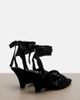 Jacquemus Jacquemus Woven raffia-effect wedges - 3