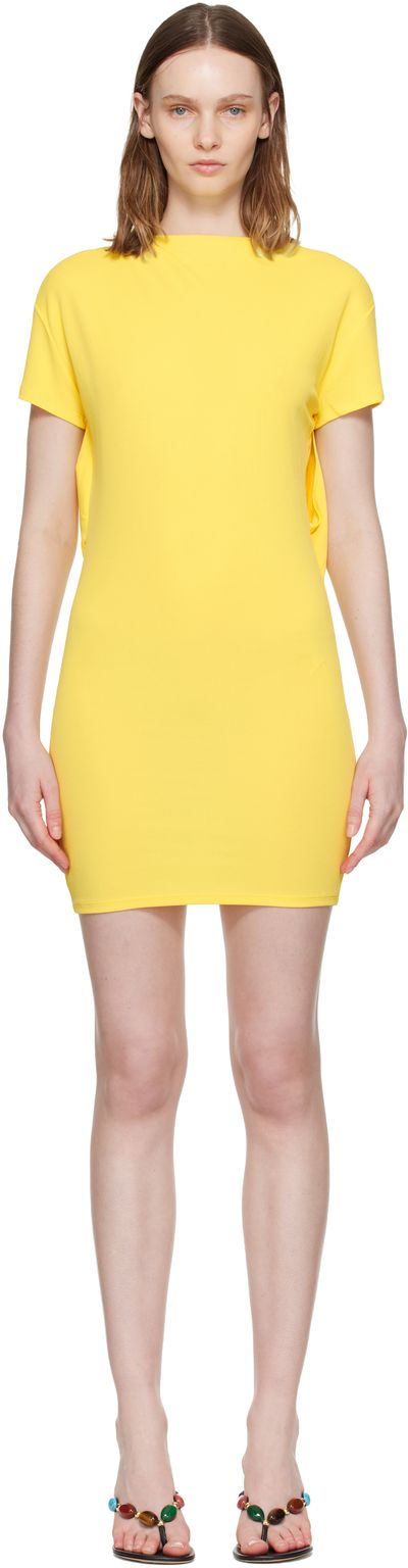 JACQUEMUS JACQUEMUS Yellow 'The Mistral short-sleeve' Minidress