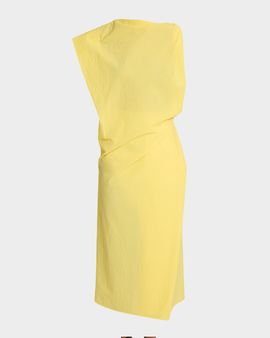 Jacquemus La Drap Asymmetric Cotton Midi Dress