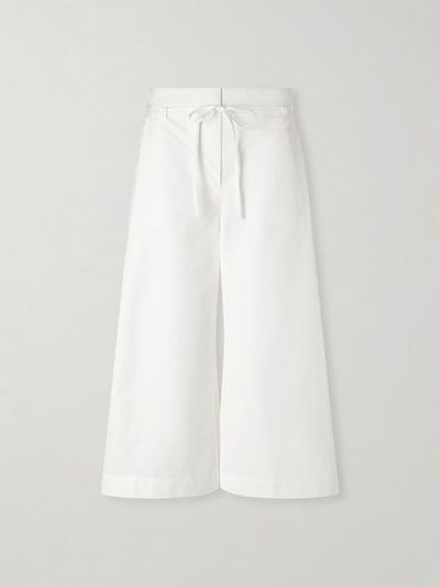 JACQUEMUS Le Marin high-rise cotton-poplin wide-leg shorts