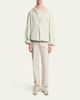 Jacquemus Men's La Blouse Cotton Herringbone Hooded Shirt - 2